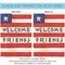 Patriotic Welcome Friends Decorative Patriotic Double Sided Flag
